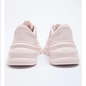 Zara pink sneakers new